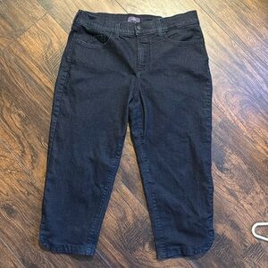 Not your daughter’s jeans dark wash cropped high rise size 12 (D18)